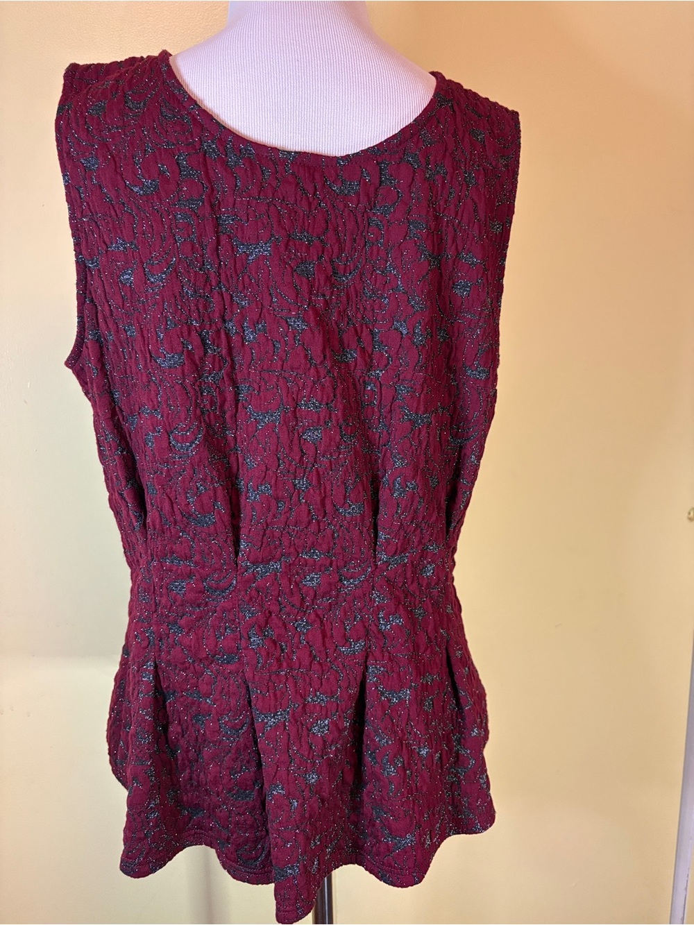 Anthropologie x Eva Franco Jacquard Peplum Top. - Picture 9 of 13